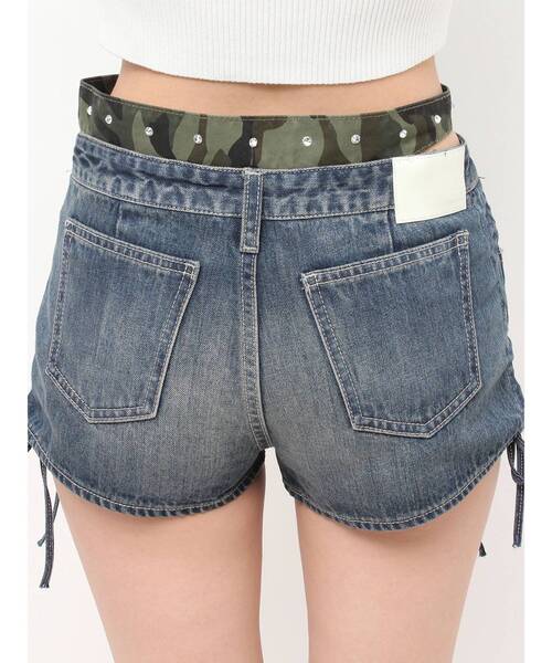 GYDA(ジェイダ)の「H/W camouflage レイヤードライクSPT(デニムパンツ・レディース・ブラック/ブルー・SMALL/MEDIUM)」の10枚目の写真