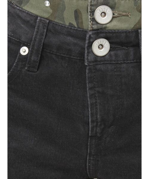 GYDA(ジェイダ)の「H/W camouflage レイヤードライクSPT(デニムパンツ・レディース・ブラック/ブルー・SMALL/MEDIUM)」の4枚目の写真