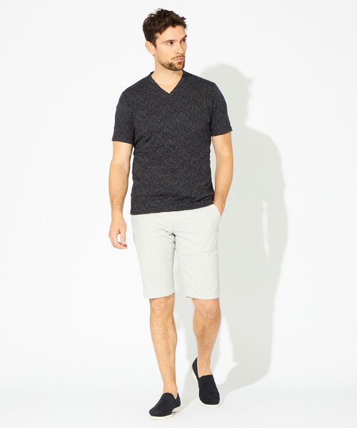 EPOCA UOMO(エポカウォモ)の「フラワージャカードワッシャーカットソー(Tシャツ/カットソー・メンズ・ライトグレー/チャコールグレー・46/48)」の4枚目の写真
