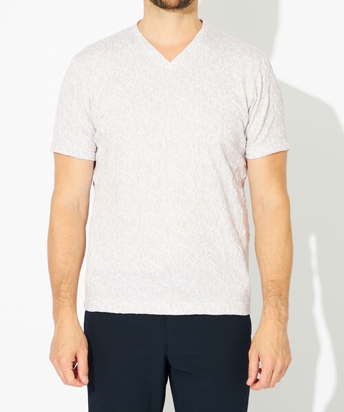 EPOCA UOMO(エポカウォモ)の「フラワージャカードワッシャーカットソー(Tシャツ/カットソー・メンズ・ライトグレー/チャコールグレー・46/48)」の5枚目の写真