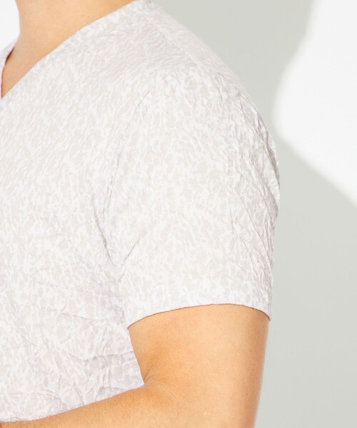EPOCA UOMO(エポカウォモ)の「フラワージャカードワッシャーカットソー(Tシャツ/カットソー・メンズ・ライトグレー/チャコールグレー・46/48)」の8枚目の写真