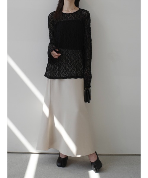 amel（エイメル）の「ベーシックフレアロングスカート / ベージュ（スカート・レディース・ベージュ・FREE）」の12枚目の写真