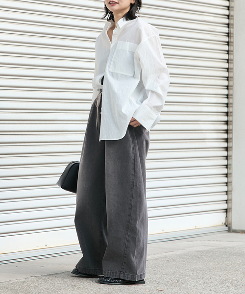 JOURNAL STANDARD(ジャーナルスタンダード)の「《追加2》イージーデニムワイドパンツ(デニムパンツ・レディース・ブラック系その他・36)」の7枚目の写真