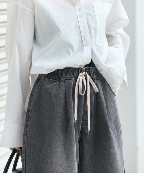 JOURNAL STANDARD(ジャーナルスタンダード)の「《追加2》イージーデニムワイドパンツ(デニムパンツ・レディース・ブラック系その他・36)」の12枚目の写真