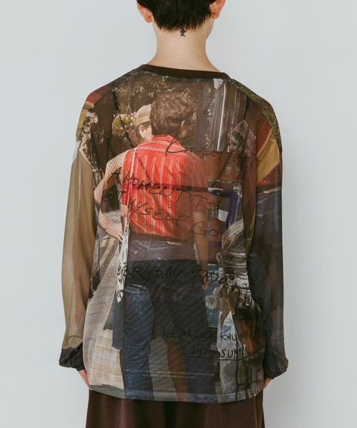 Knuth Marf(クヌースマーフ)の「【Knuth Marf】クヌースマーフ oji sheer long-sleeve tee(Tシャツ/カットソー・レディース・マルチ・FREE)」の6枚目の写真