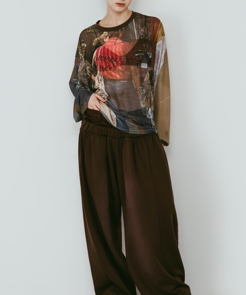 Knuth Marf(クヌースマーフ)の「【Knuth Marf】クヌースマーフ oji sheer long-sleeve tee(Tシャツ/カットソー・レディース・マルチ・FREE)」の7枚目の写真