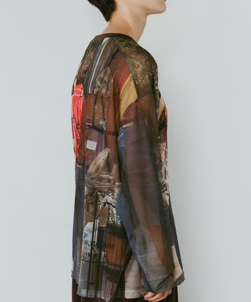 Knuth Marf(クヌースマーフ)の「【Knuth Marf】クヌースマーフ oji sheer long-sleeve tee(Tシャツ/カットソー・レディース・マルチ・FREE)」の5枚目の写真