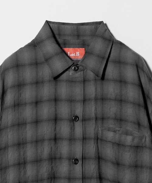 Laid.B(レイドビー)の「<Laid.B> Wet Rag CHECK SHIRT/シャツ(シャツ/ブラウス・メンズ・ブラック・2/3)」の2枚目の写真