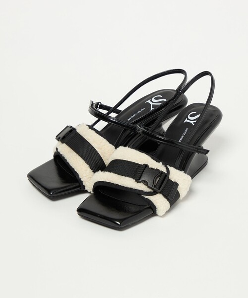 SY UNITED ARROWS(シーユナイテッドアローズ)の「<SY>ボア ウェッジバックベルト サンダル60↑(サンダル・レディース・ブラック/オフホワイト・22cm/22.5cm/23cm/23.5cm/24cm/24.5cm/25cm)」の13枚目の写真