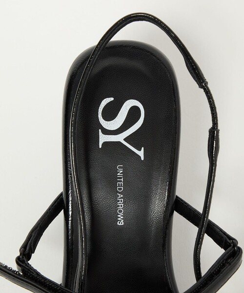 SY UNITED ARROWS(シーユナイテッドアローズ)の「<SY>ボア ウェッジバックベルト サンダル60↑(サンダル・レディース・ブラック/オフホワイト・22cm/22.5cm/23cm/23.5cm/24cm/24.5cm/25cm)」の5枚目の写真