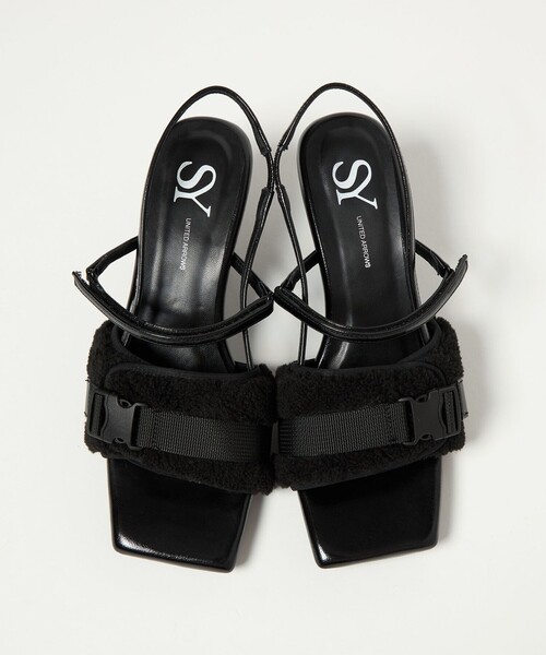 SY UNITED ARROWS(シーユナイテッドアローズ)の「<SY>ボア ウェッジバックベルト サンダル60↑(サンダル・レディース・ブラック/オフホワイト・22cm/22.5cm/23cm/23.5cm/24cm/24.5cm/25cm)」の8枚目の写真
