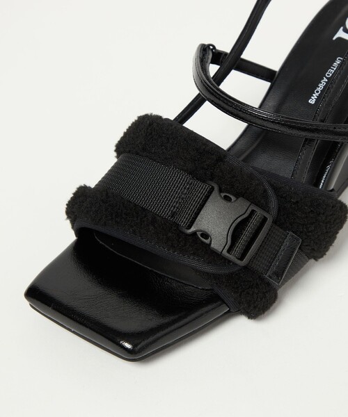 SY UNITED ARROWS(シーユナイテッドアローズ)の「<SY>ボア ウェッジバックベルト サンダル60↑(サンダル・レディース・ブラック/オフホワイト・22cm/22.5cm/23cm/23.5cm/24cm/24.5cm/25cm)」の9枚目の写真