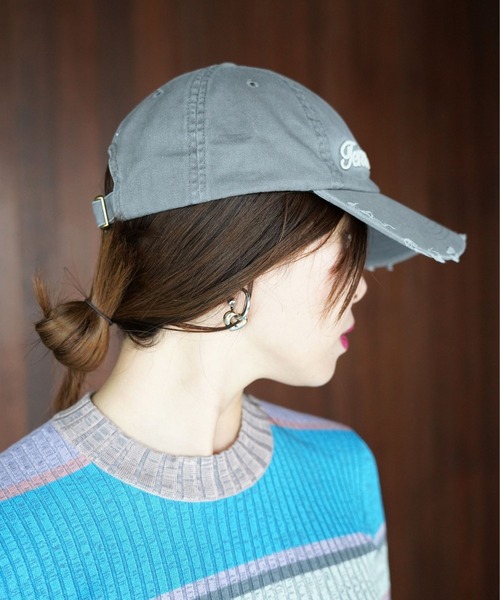 SANSeLF(サンセルフ)の「【SANSeLF】ヴィンテージロゴダメージキャップ saa26s085(キャップ・レディース・グレー/ピンク/ベージュ・FREE)」の17枚目の写真