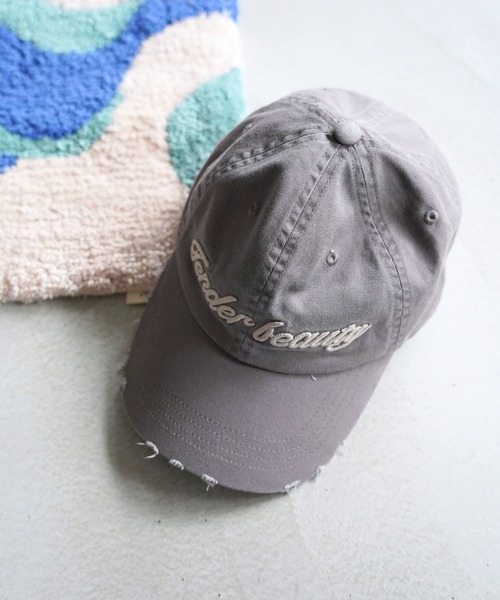 SANSeLF(サンセルフ)の「【SANSeLF】ヴィンテージロゴダメージキャップ saa26s085(キャップ・レディース・グレー/ピンク/ベージュ・FREE)」の5枚目の写真