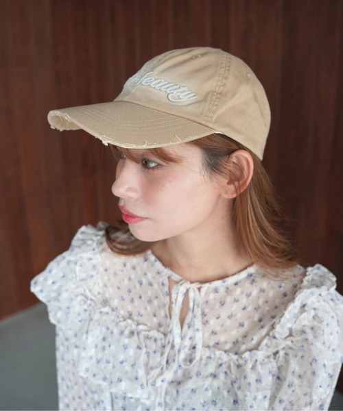 SANSeLF(サンセルフ)の「【SANSeLF】ヴィンテージロゴダメージキャップ saa26s085(キャップ・レディース・グレー/ピンク/ベージュ・FREE)」の21枚目の写真
