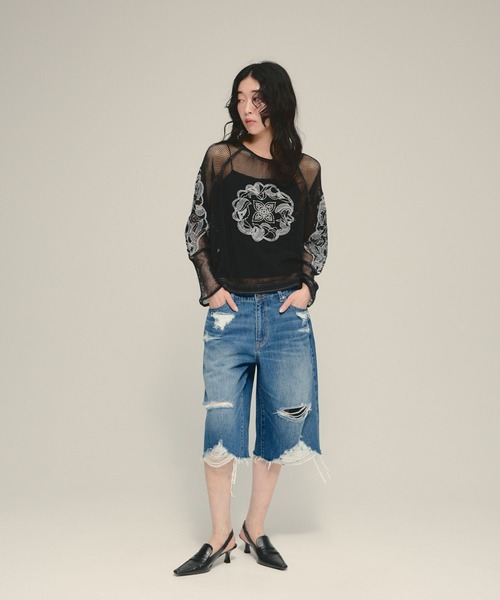 eL(エル)の「【eL】Denim Bermuda Pants/1023737(デニムパンツ・レディース・ピンク系その他/ブルー系その他・FREE)」の22枚目の写真