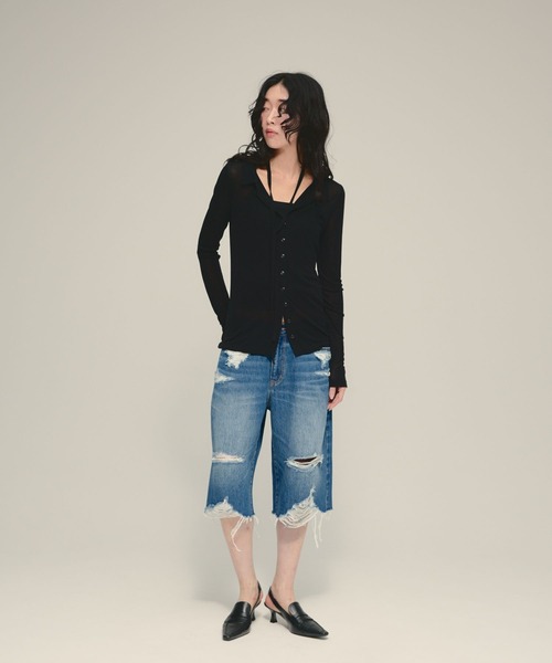 eL(エル)の「【eL】Denim Bermuda Pants/1023737(デニムパンツ・レディース・ピンク系その他/ブルー系その他・FREE)」の21枚目の写真