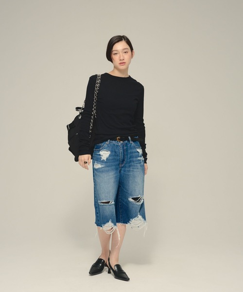 eL(エル)の「【eL】Denim Bermuda Pants/1023737(デニムパンツ・レディース・ピンク系その他/ブルー系その他・FREE)」の15枚目の写真