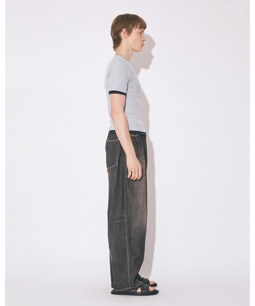 beautiful people(ビューティフルピープル)の「left hand twilldenim wide pants vintage beautiful peopleM(デニムパンツ・メンズ・ブラック・38/40/42)」の3枚目の写真
