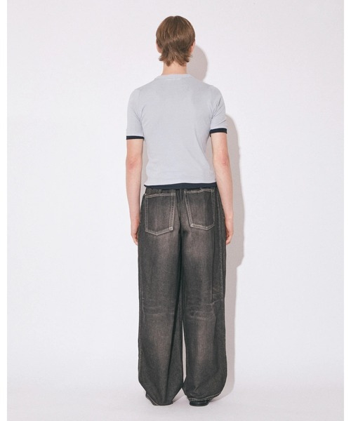 beautiful people(ビューティフルピープル)の「left hand twilldenim wide pants vintage beautiful peopleM(デニムパンツ・メンズ・ブラック・38/40/42)」の4枚目の写真