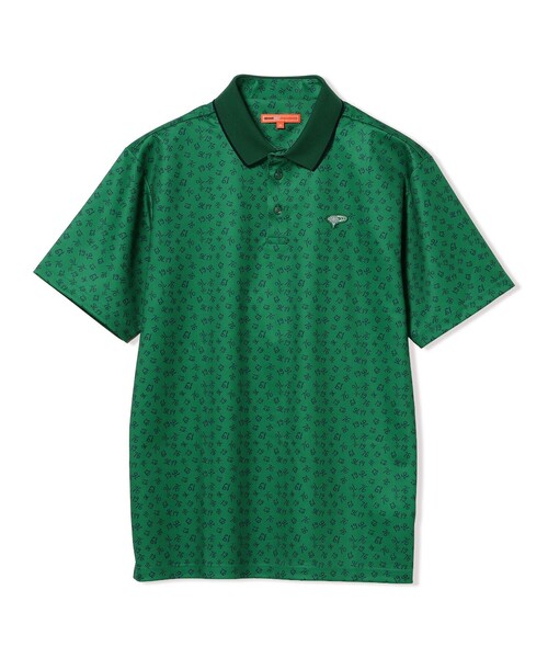BEAMS GOLF（ビームスゴルフ）の「ORANGE LABEL / 1976 グラフィック 総柄ポロシャツ（吸水速乾・UVカット）（ポロシャツ・メンズ・ネイビー/グリーン・XL/S/M/L）」の9枚目の写真
