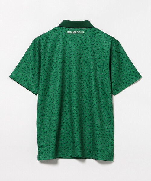 BEAMS GOLF（ビームスゴルフ）の「ORANGE LABEL / 1976 グラフィック 総柄ポロシャツ（吸水速乾・UVカット）（ポロシャツ・メンズ・ネイビー/グリーン・XL/S/M/L）」の10枚目の写真