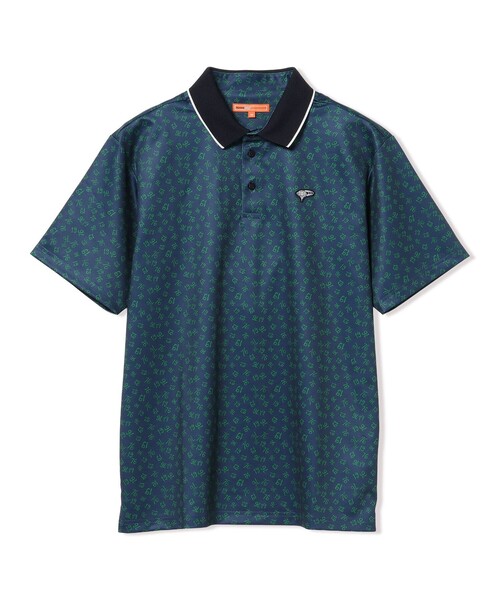 BEAMS GOLF（ビームスゴルフ）の「ORANGE LABEL / 1976 グラフィック 総柄ポロシャツ（吸水速乾・UVカット）（ポロシャツ・メンズ・ネイビー/グリーン・XL/S/M/L）」の12枚目の写真