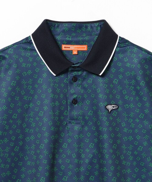 BEAMS GOLF（ビームスゴルフ）の「ORANGE LABEL / 1976 グラフィック 総柄ポロシャツ（吸水速乾・UVカット）（ポロシャツ・メンズ・ネイビー/グリーン・XL/S/M/L）」の13枚目の写真