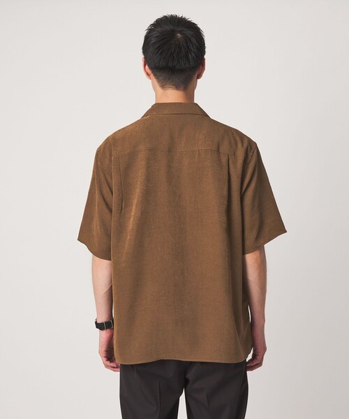 green label relaxing（グリーンレーベルリラクシング）の「スラブ オープンカラー 半袖 シャツ（シャツ/ブラウス・メンズ・ブラック/モカ/ナチュラル・L/XL/S/M）」の13枚目の写真