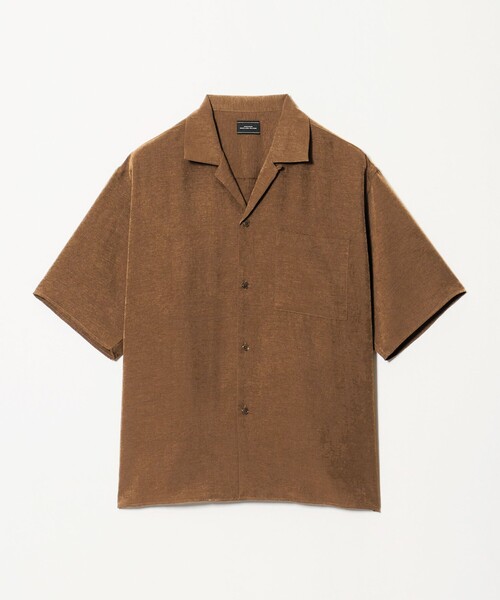 green label relaxing（グリーンレーベルリラクシング）の「スラブ オープンカラー 半袖 シャツ（シャツ/ブラウス・メンズ・ブラック/モカ/ナチュラル・L/XL/S/M）」の14枚目の写真