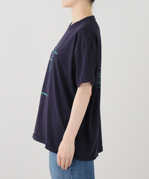 Ophrys(オフリス)の「Ophrys/オフリス VAX17780 Tee OP26SS03(Tシャツ/カットソー・レディース・ネイビー/ホワイト・FREE)」の9枚目の写真