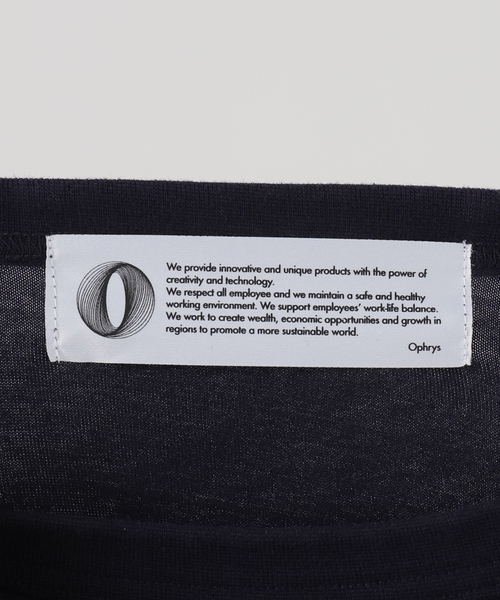 Ophrys(オフリス)の「Ophrys/オフリス VAX17780 Tee OP26SS03(Tシャツ/カットソー・レディース・ネイビー/ホワイト・FREE)」の5枚目の写真