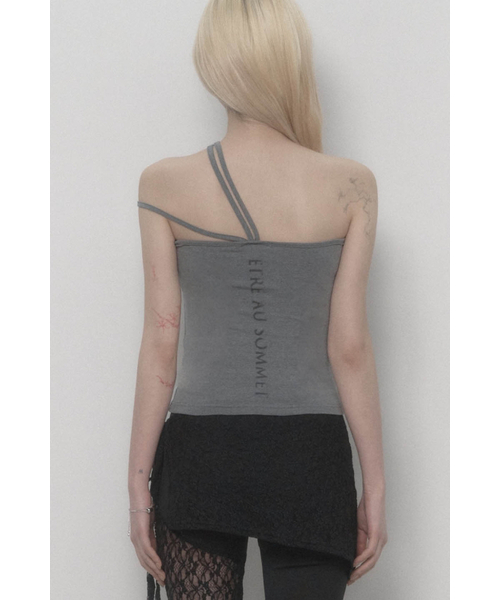 ETRE AU SOMMET(エトレオソメ)の「Halter Strap Basic Sleeveless Top (Gray)(Tシャツ/カットソー・レディース・その他・FREE)」の2枚目の写真
