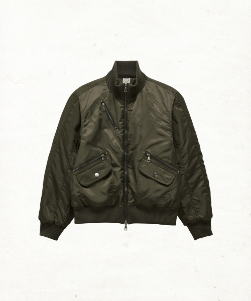 DANDEL(ダンデル)の「DD cropped studded MA-1 jacket (KHAKI)(ブルゾン・レディース・その他・1/2/3)」の1枚目の写真