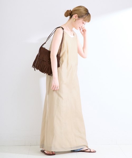 B.C STOCK(ベーセーストック)の「《2枚セット》《S/Mサイズ展開》接触冷感/シアー&ソリッドタンクワンピセット(ワンピース・レディース・ブラック/アイボリー・MEDIUM/SMALL)」の1枚目の写真