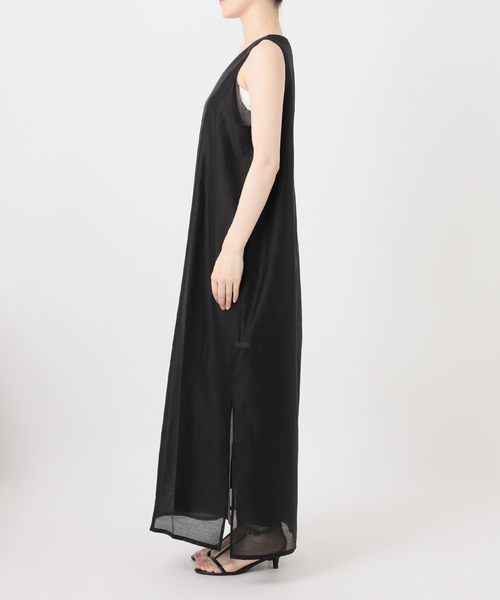 B.C STOCK(ベーセーストック)の「《2枚セット》《S/Mサイズ展開》接触冷感/シアー&ソリッドタンクワンピセット(ワンピース・レディース・ブラック/アイボリー・MEDIUM/SMALL)」の15枚目の写真
