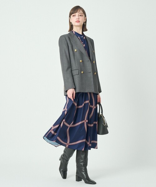ANAYI(アナイ)の「ウールオックスダブル ジャケット〈セットアップ対応商品〉(テーラードジャケット・レディース・チャコールグレー/ネイビー/ブラウン・34/38/36)」の17枚目の写真