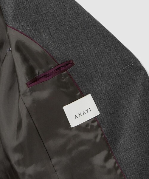 ANAYI(アナイ)の「ウールオックスダブル ジャケット〈セットアップ対応商品〉(テーラードジャケット・レディース・チャコールグレー/ネイビー/ブラウン・34/38/36)」の4枚目の写真