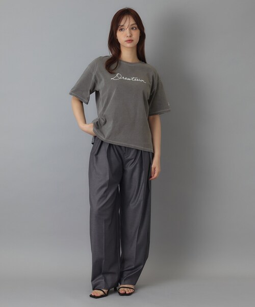 DRESSTERIOR(ドレステリア)の「インディゴ天竺ロゴTシャツ(Tシャツ/カットソー・レディース・チャコールグレー/サックスブルー・36/38/34)」の15枚目の写真