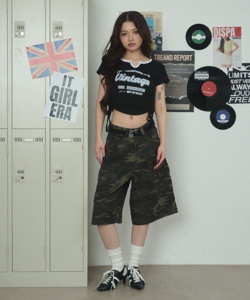 dispark(ディスパーク)の「DISPARK/キーネックサイドドロストT(Tシャツ/カットソー・レディース・アイボリー/ブラック/カーキ・FREE)」の15枚目の写真