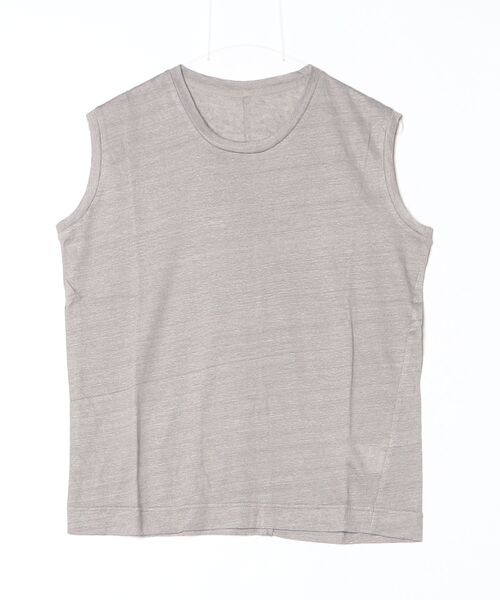 suzuki takayuki（スズキタカユキ）の「linen tank top（Tシャツ/カットソー・レディース・ホワイト/ブラック/ライトグリーン/グレー/ピンク・01/02/00）」の3枚目の写真