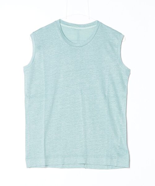 suzuki takayuki（スズキタカユキ）の「linen tank top（Tシャツ/カットソー・レディース・ホワイト/ブラック/ライトグリーン/グレー/ピンク・01/02/00）」の4枚目の写真