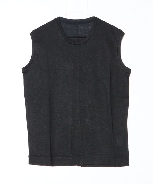 suzuki takayuki（スズキタカユキ）の「linen tank top（Tシャツ/カットソー・レディース・ホワイト/ブラック/ライトグリーン/グレー/ピンク・01/02/00）」の2枚目の写真