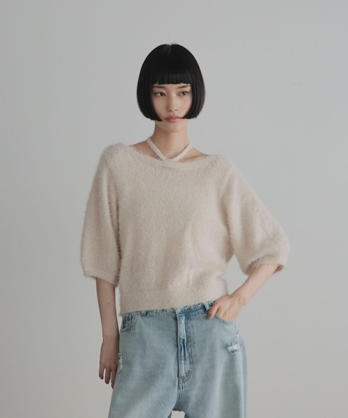 LOWRYS FARM(ローリーズファーム)の「2WAYシャギーカーディガンSS 1051764(カーディガン/ボレロ・レディース・チャコールグレー/ブラウン/オフホワイト・FREE)」の2枚目の写真