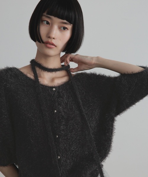 LOWRYS FARM(ローリーズファーム)の「2WAYシャギーカーディガンSS 1051764(カーディガン/ボレロ・レディース・チャコールグレー/ブラウン/オフホワイト・FREE)」の3枚目の写真
