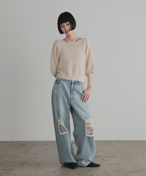 LOWRYS FARM(ローリーズファーム)の「2WAYシャギーカーディガンSS 1051764(カーディガン/ボレロ・レディース・チャコールグレー/ブラウン/オフホワイト・FREE)」の4枚目の写真