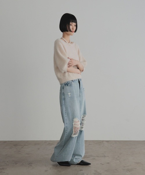LOWRYS FARM(ローリーズファーム)の「2WAYシャギーカーディガンSS 1051764(カーディガン/ボレロ・レディース・チャコールグレー/ブラウン/オフホワイト・FREE)」の5枚目の写真