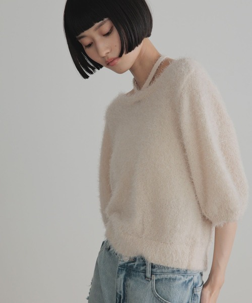 LOWRYS FARM(ローリーズファーム)の「2WAYシャギーカーディガンSS 1051764(カーディガン/ボレロ・レディース・チャコールグレー/ブラウン/オフホワイト・FREE)」の7枚目の写真