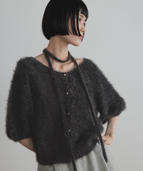LOWRYS FARM(ローリーズファーム)の「2WAYシャギーカーディガンSS 1051764(カーディガン/ボレロ・レディース・チャコールグレー/ブラウン/オフホワイト・FREE)」の10枚目の写真
