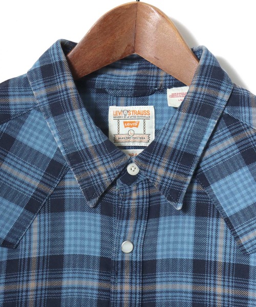 Levi's(リーバイス)の「Levi's/リーバイス BARSTOW WESTERN CHECK SHIRT/レギュラーフィット ウエスタンチェックシャツ/レギュラーカラーシャツ/レディース メンズ(シャツ/ブラウス・メンズ・ブルー/レッド・M/XL/L)」の6枚目の写真